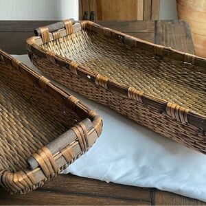 Rectangular Woven Baskets Home Decor